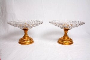 Pair Cut Glass & Gilded Bronze Centrepiece Bowls | Ref. no. 02419 | Regent Antiques
