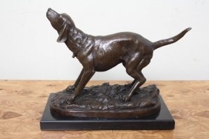 Stunning Bronze Ladrador Dog on Marble Base Milo | Ref. no. 02459 | Regent Antiques