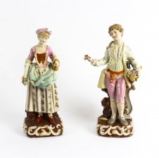 Lovely Pair Dresden Style Classical Porcelain Figures late 20th Century | Ref. no. 02535 | Regent Antiques