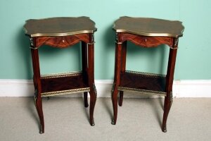 Pair Inlaid Burr Walnut Occasional Tables | Ref. no. 02556a | Regent Antiques