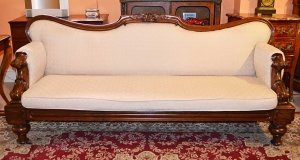 Antique English  Victorian Mahogany Sofa Chaise C 1860 | Ref. no. 02632 | Regent Antiques