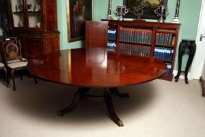 6ft Round English Mahogany Jupe Style Dining Table | Ref. no. 02639 | Regent Antiques