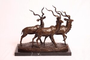 Stunning Bronze Sculpture Family of Antelope Stags Milo | Ref. no. 02705 | Regent Antiques