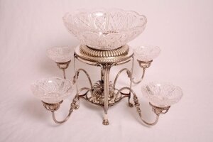 Antique Sheffield Silver Plate & Cut Glass Centrepiece | Ref. no. 02780 | Regent Antiques