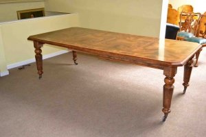 Antique Victorian 8ft Burr Walnut Dining Table | Ref. no. 02965 | Regent Antiques
