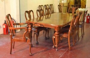 Antique Victorian Burr Walnut Dining Table & 8 Chairs | Ref. no. 02966 | Regent Antiques