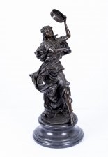 Bronze Statuette of Tambourine Dancer after Colinet | Ref. no. 02985 | Regent Antiques