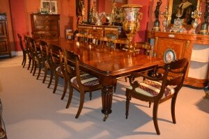 Vintage Victorian Mahogany Dining Table & 14 chairs | Ref. no. 03096c | Regent Antiques