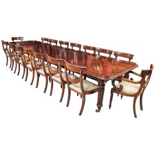 Vintage Mahogany Dining Conference Table & 16 Chairs | Ref. no. 03096j | Regent Antiques