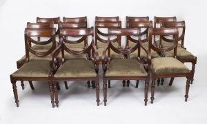 Set 12 Regency Style Swag Back Dining Chairs | Swag Back Dining Chairs | Ref. no. 03172 | Regent Antiques