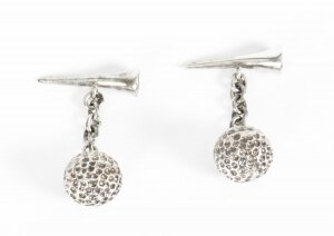 Vintage Sterling Silver Golf Cufflinks  20th Century | Ref. no. 03180golf | Regent Antiques