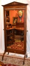 Antique Edwardian Inlaid Cheval Mirror c.1900 | Ref. no. 03204 | Regent Antiques