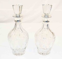 Vintage Fair Cut Glass and Silver Claret Jugs Decanters | Ref. no. 03229 | Regent Antiques