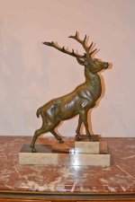 Antique Art Deco Emperor Stag on Marble Base C 1920 | Ref. no. 03265 | Regent Antiques