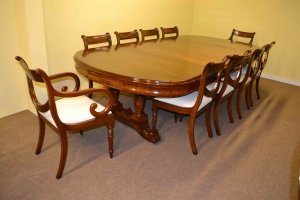 Antique Victorian Dining Table c.1880 10 ft & 10 chairs | Ref. no. 03276b | Regent Antiques