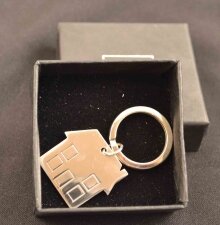Stunning Sterling Silver House Key Ring Gift Idea | Ref. no. 03283 | Regent Antiques