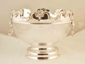 Large Silver Plate Monteith Punch Bowl Cooler | Ref. no. 03323a | Regent Antiques