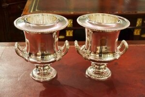 Pair Sheffield Silver Plate Wine / Champagne Coolers | Ref. no. 03331a | Regent Antiques