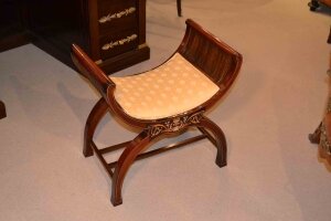 Antique Edwardian Shoolbred Inlaid X Stool C1900 | Ref. no. 03360 | Regent Antiques