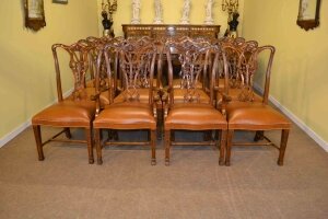 Elegant Set of 12 Beautiful Chippendale Dining Chairs | Ref. no. 03377 | Regent Antiques