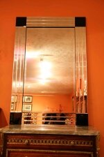 Stunning and Chic Art Deco Silver and Ebony Mirror | Ref. no. 03388 | Regent Antiques
