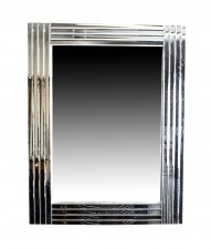 Beautiful and Ultra Chic Rectangular Art Deco Mirror 90 x 70 cm | Ref. no. 03398 | Regent Antiques