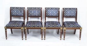 Vintage Set 4 Versace style  Mahogany & Gilded Chairs | Ref. no. 03461 | Regent Antiques