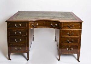 Antique Pedestal Desk | Edwardian Pedestal Desk | Harrods Furniture | Ref. no. 03474 | Regent Antiques