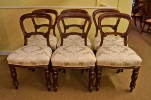Antique Victorian Balloon Back Dining Chairs c.1840 | Ref. no. 03505 | Regent Antiques