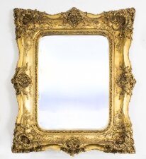 Vintage Large Ornate Italian Gilded Mirror 122 x 101 cm 20th C