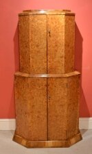 Antique Art Deco Burr Walnut Cocktail Bar c.1930 | Ref. no. 03650a | Regent Antiques