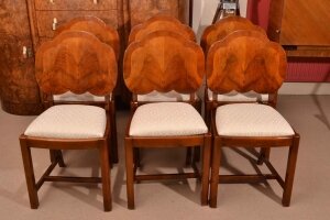 Antique Set 6 Art Deco Burr Walnut Dining Chairs C1920 | Ref. no. 03675 | Regent Antiques