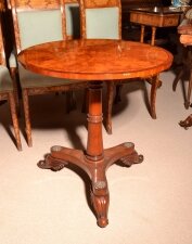 Victorian Style Burr Walnut Wine / Occasional Table | Ref. no. 03713 | Regent Antiques