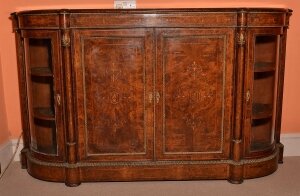 Antique Victorian Walnut Inlaid 4 door Credenza  C1860 | Ref. no. 03717 | Regent Antiques