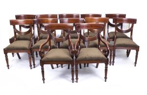 Set 12 Regency Style Mahogany Dining Chairs | Regency Style Chair Set | Ref. no. 03736 | Regent Antiques