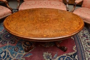 Antique Victorian Inlaid Burr Walnut Coffee Table C1870 | Ref. no. 03739 | Regent Antiques