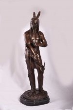 Bronze Sculpture of a Native American Indian | Ref. no. 03792 | Regent Antiques