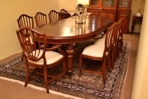 Antique Victorian Dining Table & 10 Chairs Hepplewhite | Ref. no. 03888b | Regent Antiques