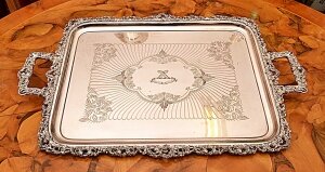Antique  Silver Plated Gallery Tray C1870 | Ref. no. 03896 | Regent Antiques