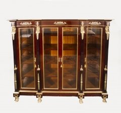 Empire Style Flame Mahogany & Ormolu Mounted Bookcase | Ref. no. 03962 | Regent Antiques