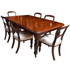 Antique Victorian 8 ft Mahgany Dining Table & 6 Chairs | Ref. no. 04033a | Regent Antiques