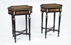 Pair Boulle Ebonised Occasional Tables Ormolu Mounts | Ref. no. 04059 | Regent Antiques