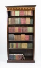 Bespoke Sheraton Style Open Bookcase Flame Mahogany