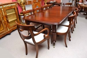 Antique Victorian 8ft Mahogany Dining Table  10 Chairs | Ref. no. 04108a | Regent Antiques