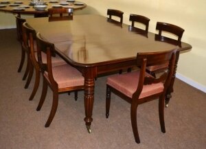 Antique Regency Dining Table c.1820 & 8 Vintage Chairs | Ref. no. 04109d | Regent Antiques