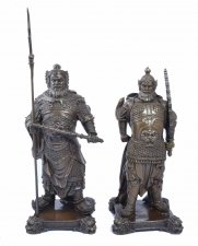 Pair Bronze Statuettes of Chinese Warriors | Ref. no. 04212 | Regent Antiques