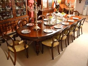 Antique 12ft Victorian Dining Table & 12 chairs c.1860 | Ref. no. 04219a | Regent Antiques