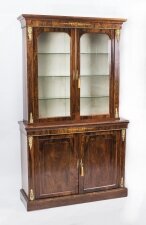Antique Burr Walnut & Inlaid Bookcase Display Cabinet c.1860 | Ref. no. 04256 | Regent Antiques