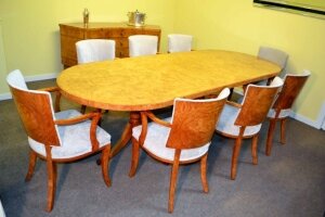 Antique Art Deco Dining Table 8 Chairs & Sideboard | Ref. no. 04265 | Regent Antiques