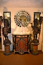 Large Pair Bronze Blackamoor \